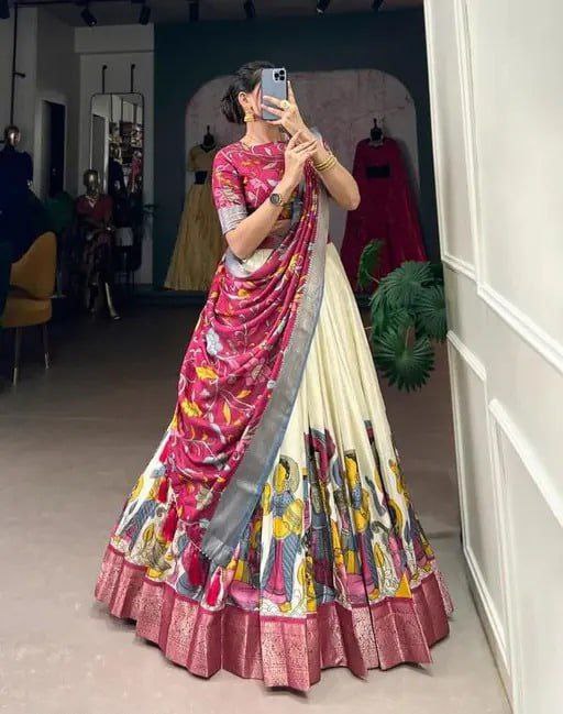 πΈ Blossom Boldly: Radiate Charm in Floral Printed Lehengas πΈ